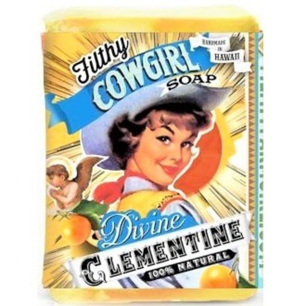 100% Natural Organic Soap. Cowgirl Divine Clementine. Handmade in Hawaii. 2oz.